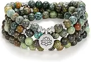 [Self-Discovery Mala] Prayer Yoga Jewelry Lotus Seed Charm Wrist Bracelet Mala Beads 108 Rosary Necklace Meaningful Handmade Gifts