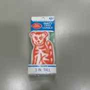 Vintage ORANGE TIGER Party Cake Birthday Candle Betty Crocker