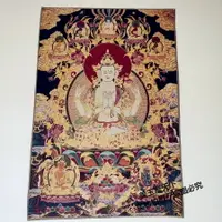 在飛比找樂天市場購物網優惠-西藏藏傳佛像四臂觀音唐卡織錦畫像 客廳裝飾掛畫刺繡觀音菩薩像