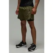 Mens Khaki Man Active Stretch Woven 2in1 Shorts