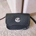 Coach Wavy Wallet Crossbody In Coachtopia Leather Black CK122
