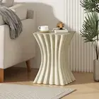 Outdoor Side Table,Wave Design End Table,Decorative Accent Table,Lightweight