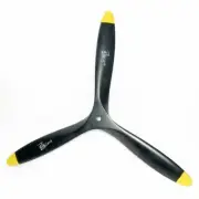 12x8 wood propeller 3-blades black beechwood RC model fuel engine power blade