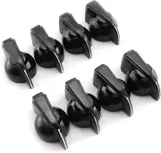 8PCS Black Vintage Chicken Head Knobs for Guitar Amplifier Potentiometers
