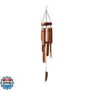 Ankinte Classic Bamboo Wind Chimes with Circle Top, Wood Wooden Wind Chimes O