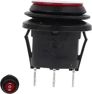 GLEAVI 3pcs 3 Waterproof Spdt Rocker Toggle On/Off Switch 3 Pin Round for Car Boat 250v Ac 6a