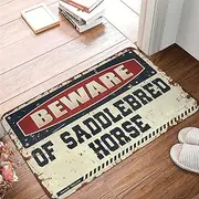 COTECI Welcome-Ish Door Mat Beware Of Saddlebred Horse Rug Farmhouse Front Door Mat Small Welcome Mat (Size : 50X80CM)