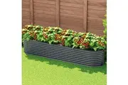 Garden Bed 320X80X56cm Oval Planter Box