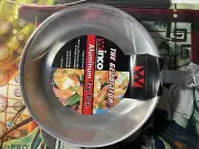 Winco AFP-100H Gladiator Aluminum Natural Finish Frying Pan 10" NSF Commercial