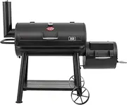 Char-Griller Grand Champ Offset Smoker Steel BBQ Charcoal Grill and Barbecue Smoker - Includes Side Fire Box Offset Smoker and Charcoal Basket with Dual Damper Smoke Control for Outdoor Cooking