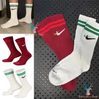 在飛比找蝦皮購物優惠-NIKE 白綠 雙勾刺繡款厚底襪 男女款長襪 襪 DQ916