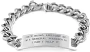 [Generic] Best General manager Cuban Chain Bracelet, I Hate Being Awesome but I'm a, Present For Colleagues, Cool Gifts From Friends, Gifts for general managers, Gift ideas for general managers, Christmas, Silver Plated Zinc