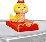 Aceirropy New Year Desk Phone Stand - New Years Snake Phone Holder Cute Resin Snake Statue | Snake Year 2025 Phone Holder, Cartoon Snake Figurine for Dashboard, Living Room
