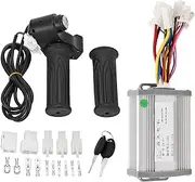 Electric Motor Speed Controller and Throttle, 48V 1000W Motor Brushed Controller Twist Throttle with Lock Key Set Electric BikeBicycle Retrofit Controller Kit for Dirt Bike EBike