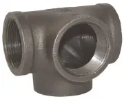1-1/2" Side Outlet TEE BLACK MALLEABLE IRON fitting pipe npt