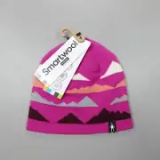 Smartwool Beanie Festive Fuchsia Wool Mountain Print Colorful Size SM