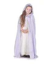 Light Blue Panne Cape Child Costume One Size