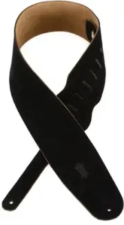 Levy's MS4 3.5" Suede Bass Strap - Black (2-pack) Bundle