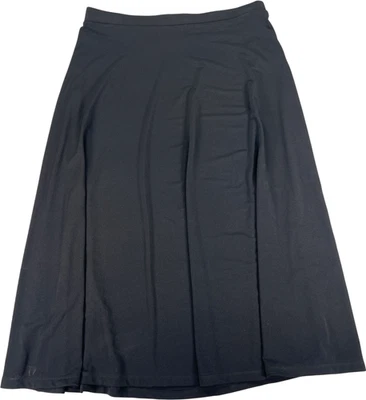 Liz Claiborne Women’s Black Pull On Midi A-Line Skirt - S