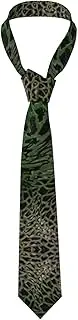 [OAZCVBNN] Green Snake Print Men's Ties Wedding Tuxedo Sets Essential Tie Accessories 1.4 IN x 3.1 IN x 4.76 FT