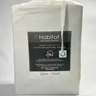 Habitat Organic Cotton 4 Pc Sheet Set 500 Thread Count Queen Size Bedding White
