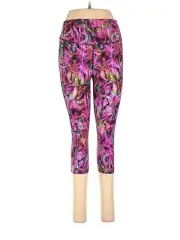 LULULEMON ATHLETICA Hyper Flow Pink Multi Base Pace HR Crop 17" Leggings - US 6