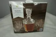 Stylesetter Stockholm Whiskey Decanter Set Scotch Burbon 6 Tumblers 7 Piece Set