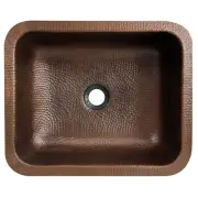 Nantucket REHC 17" Hammered Copper Rectangular Undermount Bathroom Sink