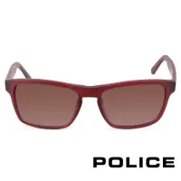 在飛比找momo購物網優惠-【POLICE】義大利 時尚造型鏡腳太陽眼鏡(酒紅-POS1