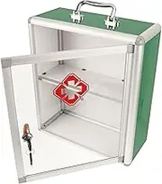 TOPPERFUN Wall Mounted First Aid Box Large Capacity Medicine Cabinet for Home and Public Use Multi Emergency Storage First Aid Medicine Organizer