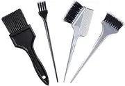 PERFEHAIR Hair Dye Brush Set -4 Pack, Hair Color Applicator Balayage Highlight Tint Brushes Comb Kit-Different Size