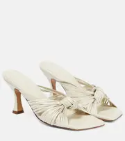 [Souliers Martinez] Souliers Martinez Alcala leather mules AU 4 white