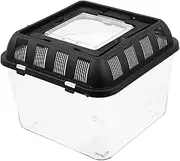 COLLBATH Reptile Breeding Box Transparent Pet Habitat with Ventilation for Spiders and Snakes Convenient Observation Portable Design