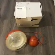 NEW IN BOX Ikea Red VASTER Pendant Lamps Space Modern Retro Globe Hanging Väster
