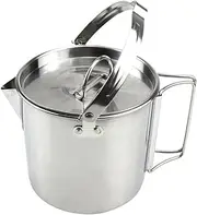 BESPORTBLE Boil Water Hanging Pot l Collapsible Kettle Stainless Steel Outdoor Cookware for Mountaineering Black