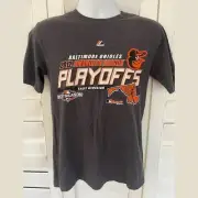 Vintage BALTIMORE ORIOLES PLAYOFFS T-Shirt **A++ Condition** SMALL