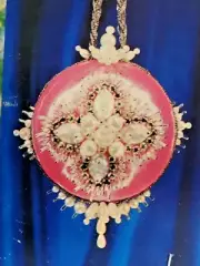 LeeWards PEARL BAROQUE White Vtg Sequin Bead Christmas Ornament Kit STUNNING!