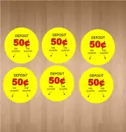 6 Price Stickers VENDING MACHINE CANDY STICKERS LABEL .50 Cent Free Shipping