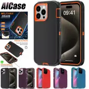 For iPhone 16 15 Pro Max 11 13 14 Case Shockproof Bumper Heavy Duty Rugged Cover