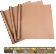 MR.R 3 Pack 16''x24'' 0.11mm Thickness PTFE Teflon Sheet for Heat Press Transfer Non Stick Paper Reusable Heat Resisitant Craft Mat for Heat Press Machines