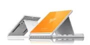 podopod Smart Stand Folding Holder for iPhone Smartphone Tablet PC, Orange-White