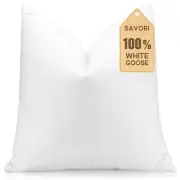 SAVORI Down Feather Throw Pillow Inserts 22x22 Euro Pillow Inserts, Soft Fluf...