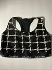 New with Tags Calvin Klein CK One Unlined Bralette Womens 2X Black White