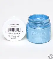SKY BLUE Flexible Glitter Angelus Shoe Paint for leather & Synthetic SPARKLE