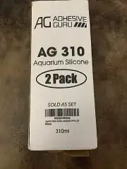 Adhesive Guru AG310 Aquarium Silicone 2 Pack 10.4 Fl Oz Tubes