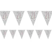 Rose Gold Prismatic 21st Birthday Flag Banner 2.74m