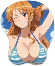 3D Mousepad Mouse pad Breast Gaming Wrist Rest Boob-pad Anti-Slip Mouse Mat（nami 2）