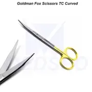 Goldman Fox TC Scissors Curved Tungsten Carbide Tissue Suture Cut Micro Shears