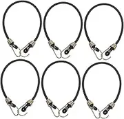 OSALADI 6pcs Mini Elastic Bungee Cords with Metal Hooks Heavy Duty Rubber Straps for Outdoor Use Package Fastening Camping and Luggage Securing