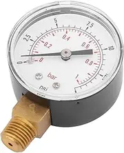 Miniature Low Pressure Gauge for Air, Fuel, Oil or Water - 0-15 Psi/0-1 Bar - BSPT